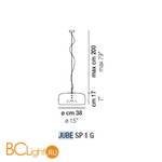 Подвесной светильник Vistosi JUBE SP 1 G TBTR OS L32 02 CE - Схема