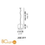 Подвесной светильник Vistosi JUBE SP P FUBC OS L32 02 CE - Схема