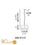 Подвесной светильник Vistosi Jube SP G D1 TB/BC OS - Схема