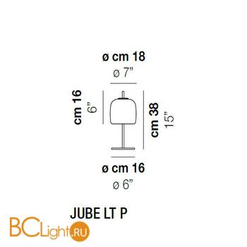 Настольная лампа Vistosi JUBE LT P TBTR OS L34 15 CE - Схема