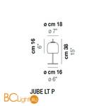 Настольная лампа Vistosi JUBE LT P TBTR OS L34 15 CE - Схема