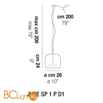 Подвесной светильник Vistosi Jube JUBE SP 1 P D1 - Схема