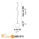 Подвесной светильник Vistosi JUBE SP S CRTR OS L32 14 CE - Схема