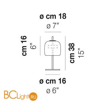 Настольная лампа Vistosi JUBE LT S CRTR OS L34 16 CE - Схема