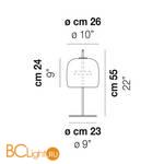 Настольная лампа Vistosi JUBE LT P CRTR OS L34 15 CE - Схема
