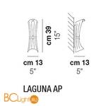 Настенный светильник Vistosi Laguna AP E14 SE/OR OR - Схема