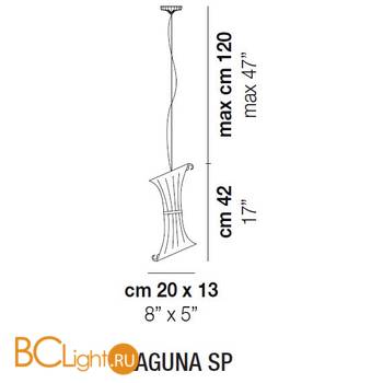 Подвесной светильник Vistosi Laguna SP E14 SE/OR OR - Схема