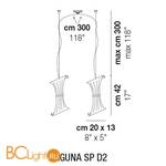 Подвесной светильник Vistosi Laguna SP D2 E14 SE/OR OR - Схема