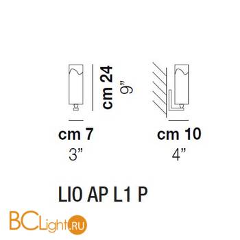 Бра Vistosi LIO AP L1 P CRBC NI G9 CE - Схема