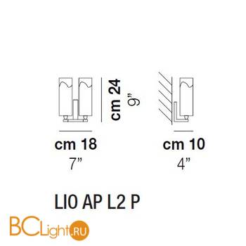 Бра Vistosi Lio AP L2 P ALO CR/BC NI - Схема