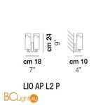 Бра Vistosi Lio AP L2 P ALO CR/BC NI - Схема
