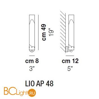 Бра Vistosi LIO AP 48 CRBC NI E27 CE - Схема