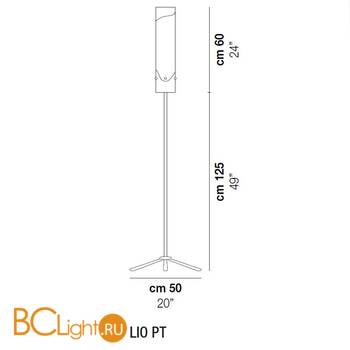Торшер Vistosi Lio PT E27 CR/BC NI - Схема