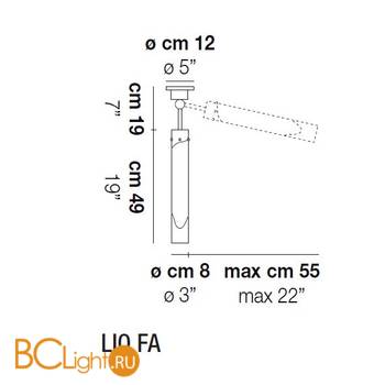 Потолочный светильник Vistosi LIO FA CRBC NI E27 CE - Схема