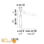Потолочный светильник Vistosi LIO FA CRBC NI E27 CE - Схема