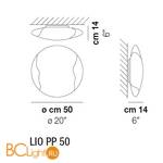 Потолочный светильник Vistosi LIO PP 50 CRBC BC E27 CE - Схема