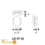 Потолочный светильник Vistosi Lio PP 30 E27 CR/BC BC - Схема