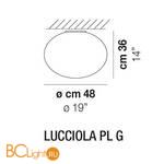 Потолочный светильник Vistosi Lucciola LUCCI PL G BCST BC L32 F CE - Схема