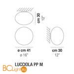 Потолочный светильник Vistosi Lucciola LUCCI PP M BCST BC L22 F CE - Схема