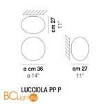 Потолочный светильник Vistosi Lucciola LUCCI PP P BCST BC L22 F CE - Схема