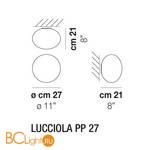 Потолочный светильник Vistosi Lucciola LUCCI PP 27 BCST BC 14E CE - Схема