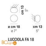 Потолочный светильник Vistosi Lucciola LUCCI FA 18 BCST BC E14 CE - Схема