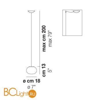 Подвесной светильник Vistosi Lucciola LUCCI SP 18 BCST BC 14E CE - Схема