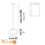 Подвесной светильник Vistosi Lucciola LUCCI SP 27 BCST BC 14E CE - Схема