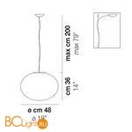 Подвесной светильник Vistosi Lucciola LUCCI SP G BCST NI L32 F CE - Схема