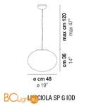 Подвесной светильник Vistosi Lucciola SP G IOD IOD BC NI - Схема
