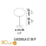 Настольная лампа Vistosi Lucciola LUCCI LT 30 P BCST NI E27 CE - Схема