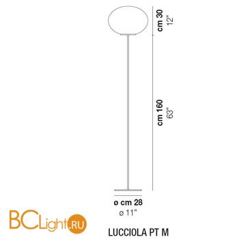 Торшер Vistosi Lucciola LUCCI PT M BCST NI E27 CE - Схема