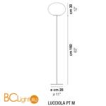 Торшер Vistosi Lucciola LUCCI PT M BCST NI E27 CE - Схема