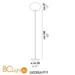 Торшер Vistosi Lucciola LUCCI PT P BCST NI E27 CE - Схема