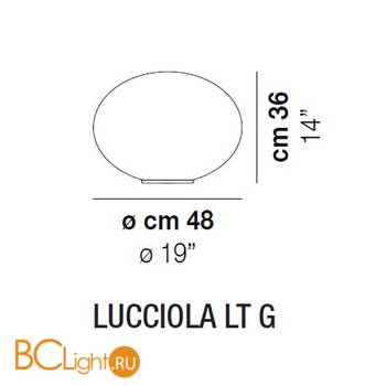 Настольный светильник Vistosi Lucciola LUCCI LT G BCST NI E27 CE - Схема