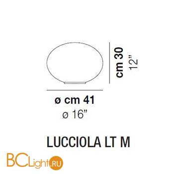 Настольный светильник Vistosi Lucciola LUCCI LT M BCST NI E27 CE - Схема