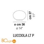 Настольный светильник Vistosi Lucciola LUCCI LT P BCST NI E27 CE - Схема