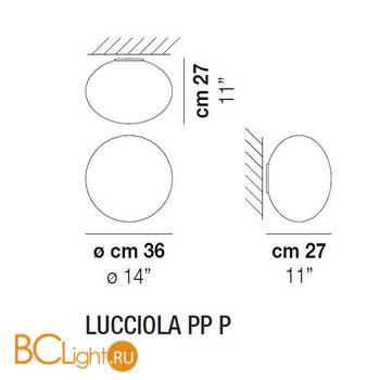 Потолочный светильник Vistosi Lucciola LUCCI PP P BCST BC E27 CE - Схема
