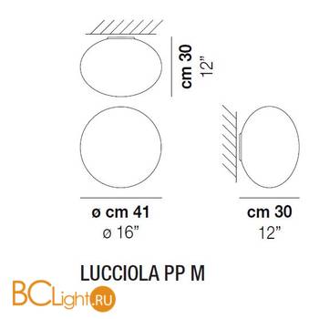 Потолочный светильник Vistosi Lucciola LUCCI PP M BCST BC E27 CE - Схема