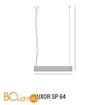 Подвесной светильник Vistosi Luxor SP 64 E27 BC NI - Схема