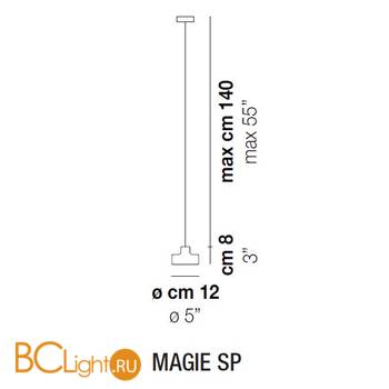 Подвесной светильник Vistosi Magie SP ALO TO/BC NI - Схема