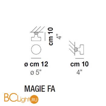 Настенно-потолочный светильник Vistosi Magie FA ALO CR/BC NI - Схема