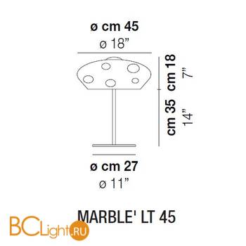 Настольная лампа Vistosi Marble LT 45 E27 BC/AG NI - Схема
