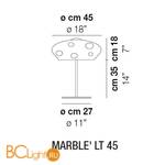 Настольная лампа Vistosi Marble LT 45 E27 BC/AG NI - Схема