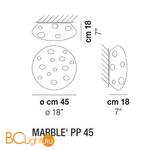 Потолочный светильник Vistosi Marble PP 45 E27 BC/AG NI - Схема
