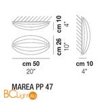 Потолочный светильник Vistosi Marea PP 47 E14 SE/OR OR - Схема