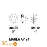 Настенный светильник Vistosi Marea AP 24 E27 SE/OR BC - Схема