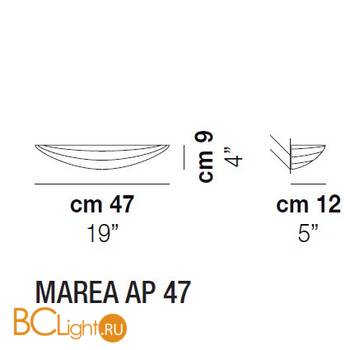 Настенный светильник Vistosi Marea AP 47 ALO SE/OR BC - Схема