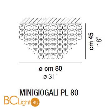 Потолочный светильник Vistosi Minigiogali MGIOG PL 80 CRTR CR E27 CE - Схема