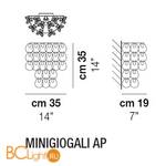 Настенный светильник Vistosi Minigiogali MGIOG AP NE CR 14E CE - Схема